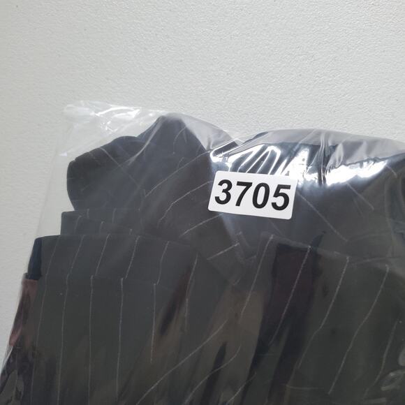 Y2K J.Crew Blazer Womens Medium Black Pinstripe Velvet Wednesday Addams Goth - Picture 10 of 10